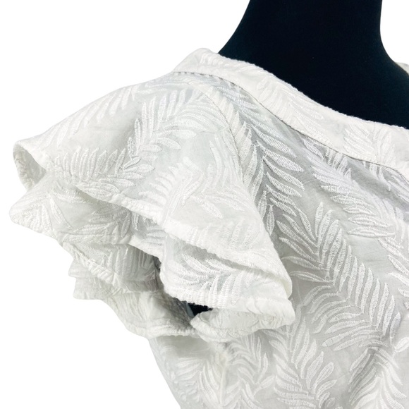 Vineyard Vines Short Sleeve Flutter Em Tunic Dress Ruffle Flutter Sleeves - Picture 3 of 9